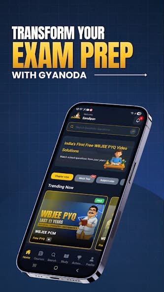 Gyanoda mobile application screen